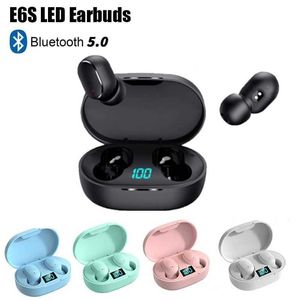 Nowy E7S 9D Stero Wireless Headset IPX4 Waterproof 5.0 Bluetooth Earnbude Słuchawki TWS z obudową ładującą E6S HKD230828 HKD230828