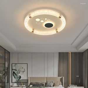 Plafoniere Lampada da soffitto moderna semplice a LED Studio Camera da letto Pmma Paralume in acrilico Luce Lusso nordico 50 Cm Illuminazione a montaggio superficiale