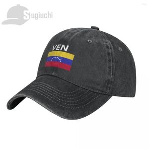 Ball Caps Venezuela Flag z literą zmyczoną bawełnianą czapkę gorras snapback baseball tata na zewnątrz Travel Sun Hats Casquette