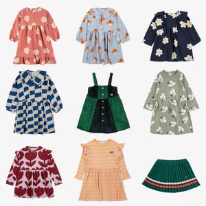 Girl s Dresses Pre sale Bobo 2023 Kids Girls Dress Autumn Winter Long Sleeve Cartoon Flower Print Casual For Girl Children Clothes 230828