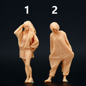 Scatola cieca 1 64 1 43 Modelli per ragazze pigiama Figura artigianale in miniatura Modello bianco che deve essere colorato da solo 230828