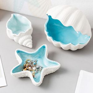 Pratos Pratos Sea Shell Forma Nordic Cerâmica Jantar Prato Bife Salada Bandeja Multicolor Starfish Decorativo Placa De Cerâmica Talheres 230828