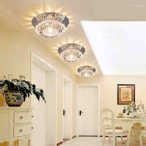 Ceiling Lights Round Crystal Light Hallway Foyer LED Lamp 3W 5W Corridor Aisle Lamparas De Techo Lustre Home Decor