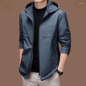 Men's Jackets Spring Autumn 2023 Loose Casual Jacket For Men Hooded Mens Fashion Coat Top Clothing Chaquetas Hombre CJK