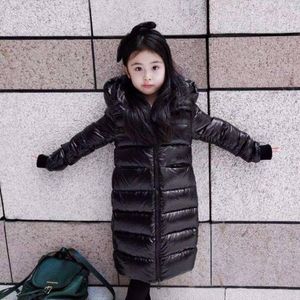 Down Coat Black/Red Color Baby Girls Jacket Kids Boys White Duck Coats Warm Hooded Autumn Winter Windproof Parkas Clothing