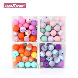 Texters oyuncakları 20pcs silikon yuvarlak boncuklar 15mm gıda sınıfı bebek emzik klipsi teether zinciri ağız bakımı çiğneme leopar baskı bebek diş çıkarma boncuk 230828