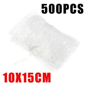 収納バッグ500pcs 10x15cm PEクリア保護バブルバッグフォームパッキングショックプルーフエンベロープギフトラップパッケージクッションカバー