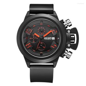 Wristwatches Quartz Watch For Men Luxury Fashion Sport Military Chronograph Luminous Date Wristwatch Clock Big Dial Relogios Masculino