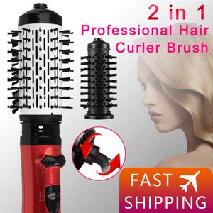 Hårtorkar Air Brush Electric Cold Torktor Camer Curler Professional Rättare Iron Auto Rotation Volumizer Hairbrush Curling Wand 230828