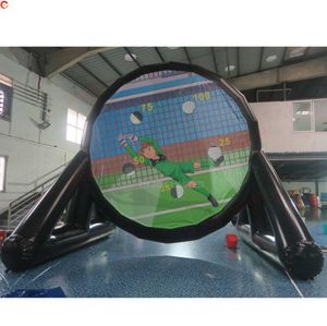 Großhandel 5mH 16,5ft mit Gebläse Kostenloses Schiff Outdoor-Aktivitäten Riesiges doppelseitiges aufblasbares Fußball-Dart-Fußball-Dartbrett-Sportspiel zu verkaufen