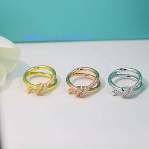 Роскошные ювелирные изделия, дизайнерское кольцо с бантом, Т-образные кольца для женщин, серебро, розовое золото, блестящее кольцо с бриллиантами и кристаллами, дизайнерские украшения для женщин
