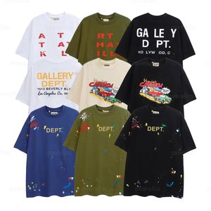 Gallery Depts Tees Mens T Shirts 여성 디자이너 갤러리 퇴치 티셔츠 면경 상단 남자 캐주얼 셔츠 고급 의류 거리 반바지 소매 의류