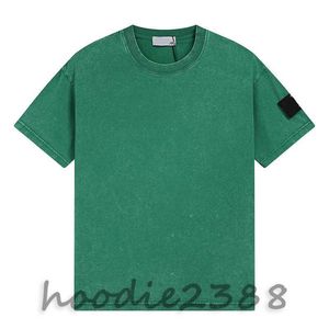 Sten, grön och andra färger designer t-shirt, gjorde gammal tvätt kort ärm t-shirt, både män och kvinnor, bekväma och andas, avslappnad all matchstorlek: M-XXL