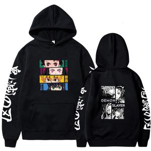 Hoodies للرجال Sweatshirts Demon Slayer Anime Hoodie pullovers Sweatshirts Harajuku Prackice Printed Tops Disual Hip Hop Streetwear 230829