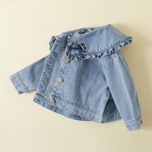 Giacche Giacca di jeans da ragazza Primavera e autunno 2023 Cardigan alla moda per bambini Cappotto casual per bambini