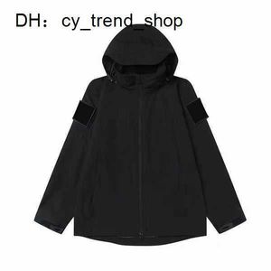 Stones Island Jacket Damskie odzież wierzchnia odznaki odznaki zamek błyskawicy koszulka luźna w stylu wiosenna jesień męska top oxford oddychający kamienna kurtka 21