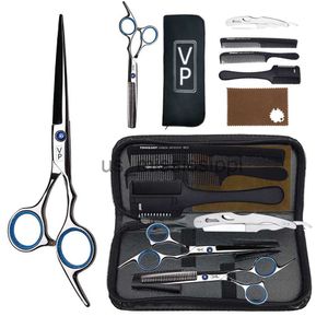 Nożyczki nożyce profesjonalne fryzjerskie nożyczki 6 cali 440c fryzjer fryzjerski narzędzia do przerzedzania wysokiej jakości zestawu salonu x0829