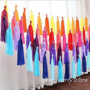 Multicolored Tassel 5pcs/pack Ribbon Drawing Birthday Decoration Room Wedding Festival Celebration Party Supplies Wholesale HKD230829