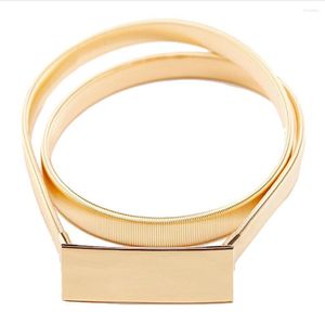 Belts Gold Metal Elastic Stretchy Skinny Thin Waistband Waist Belt Chain