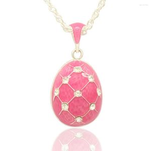 Hänghalsband lämpliga för alla märken av rosa ryska ägghalsband produktion kvinnors handgjorda smycken