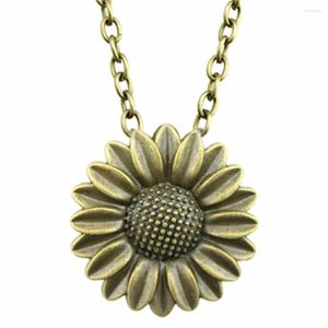 Pendant Necklaces 1 Piece 37mm Sunflower Charms Necklace For Women Drop Supplier Pendants Female Gift