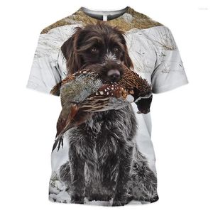 Erkek Tişörtleri Yazan Yaz Men Doar 3d Baskılı T-Shirt Jungle Hayvan Yabani Ördek Av Baston Kamuflaj Moda Büyük Boy Kısa Kollu