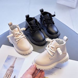 Sneakers baby barn korta stövlar pojkar skor hösten vinter läder barn stövlar mode småbarn flickor stövlar barn snöskor 230830