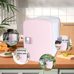 Andra elektronik Mini kylskåp Small Space Cooler Pink Portable Kylskåp som är lämplig för bil utomhus kylskåp Pequeo Para Cuarto 230830