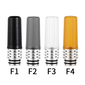 1Pcs LONG Drip Tip 510 MTL Heat Sink Mouthpiece Stainless Steel PC POM PEI Small caliber Straw Joint Tank Accessory