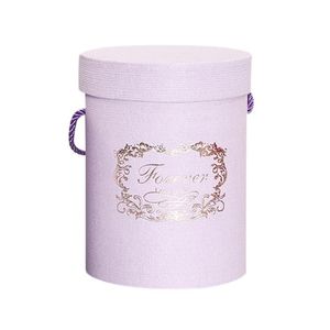 Gift Wrap 6 Colors Round Flower Paper Boxes With Lid And Rope Hug Bucket Florist Packaging Box Candy Bar Party Supplies Drop Delivery Dhedk