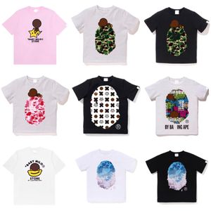 Çocuk Tasarımcı Giysileri Bebek T-Shirts Erkek Toddler Maymun Kızlar Moda Hip Hop Camo Street Üstler Gündelik Yaz Çocuk Bebekler T Shirt Genç Çocuk Çocuk Toddler R4D1#