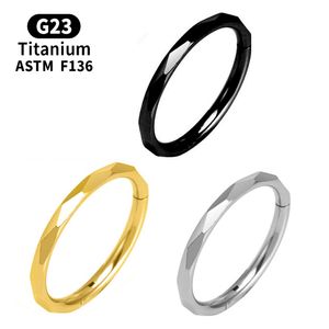 Piercing Tragus Ohrringe Knorpel G23 Titan Clicker CZ Nase Hoop Ring Zirkon Industrie Helix Septum Körperschmuck Großhandel