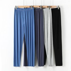 Pijamas masculinos outono e inverno modal casa wear pijamas calças roupa interior espessura tamanho grande respirável calças confortáveis