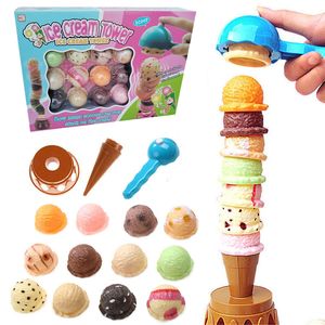 Kitchens Play Food Baby Pretend Toy Ice Cream Stack Up Children Simulation Kitchen Kids Toys Educational For Gifts 230830