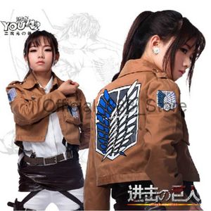 Atak ubrania anime na Titan Cloak Jape Japan Aot Shingeki No Kyojin Cosplay Game Carming Halloween Costume for Women x0830