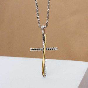 Designer DY Necklace Luxury Top Cross Popular Button Line Pendant jewelry Stainless Steel Chain Necklace Accessories Jewelry fashion Valentine's Day romantic gift