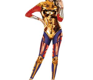 Women's Jumpsuits 3D Printed Sexy Spandex Bodysuits Women Catsuit Long Sleeve Party Tight Whole Cosplay Costumes Suit