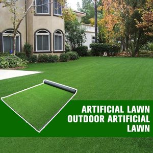 Decorative Flowers Artificial Grass Outdoor Gardening Turf Lawn Synthetic DIY 2023 Flocking Micro-landscape Carpetfaux Fake Q6J9