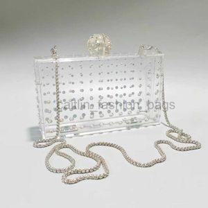 tote designer bag New Transparent Bag Trendy Portable Dinner Handbag Bags Women Bridal Clutch Purse Luxury Wedding caitlin_fashion_bags