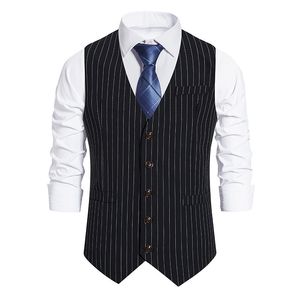 Wholesale- 2016  slim fit striped dress vests for men good qaulity mens suit vest male waistcoat casual size 3xl