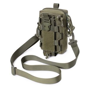 Zaino da campeggio per uomo Borsa per bottiglia d'acqua per esterno Borsa per cellulare Molle Pouch Tattico militare Marsupio Borsa a tracolla Marsupio con retro morbido 230830