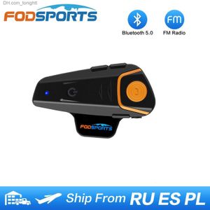 Fodsports BT-S2 Pro Motorcycle Helmet Headset Intercom Waterproof Wireless Bluetooth Motorbike 1000M BT 5.0 Interphone FM Q230830