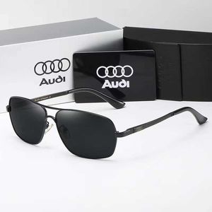 Мода Audi Top Sunglasses Box Sunglasses Мужские поляризованные персонализированные очки HD Brand Mirror с логотипом и коробкой