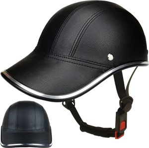 Cycling Helmets Bicycle Baseball Cap Helmets Motocross Electric bike ABS Leather Cycling Safety Helmet with Adjustable Strap for Adult Men Women 230829