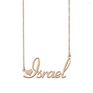 Pendant Necklaces Israel Name Necklace Custom For Women Girls Friends Birthday Wedding Christmas Mother Days Gift