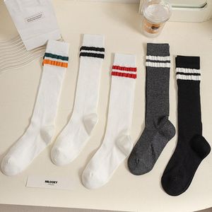 Women Socks Spring And Summer Women's Striped Breathable Mesh Long Tube Stripe Uniform JK Style Female Girls