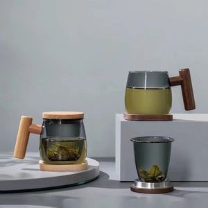 Double kettle high borosilicate transparent cooling kettle flower tea drink pot