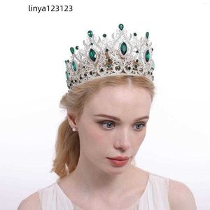 Haarspangen, große königliche Königin, blauer Kristall, Braut-Tiaras, Kronen für Frauen, Strass-Kostüm, europäisches Festzug-Diadem, Hochzeitszubehör