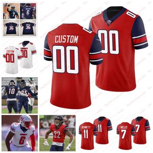 Custom Liberty Football Jersey Ahmad Walker Dennis Osagiede Jaivian Lofton Tyren Dupree Robert Rahimi X'Zauvea Gadlin Liberty Flames Jerseys Stitched