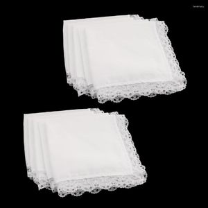 Laços 10 peças homens mulheres lenços brancos de algodão lenços confortáveis lenços de festa